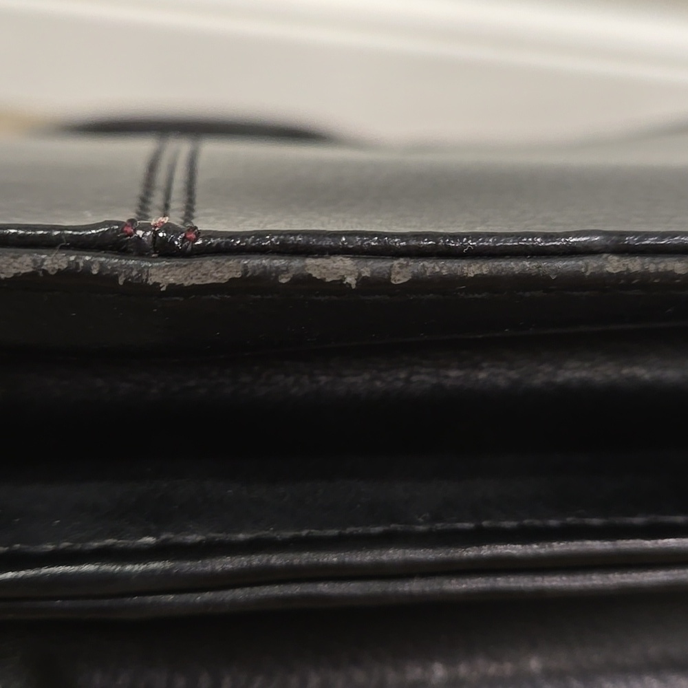 NWT Retro Mancini Elegant/Chic  Black Leather Briefcase - Picture 9 of 12